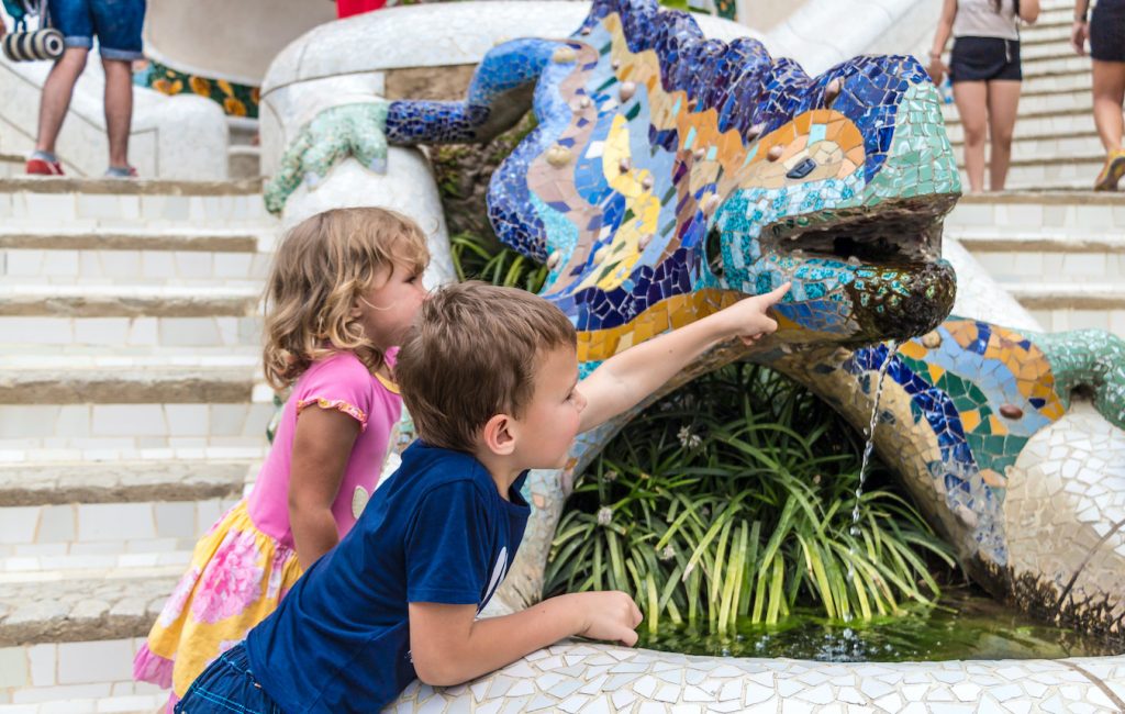 Park Guell in Barcelona, Spain